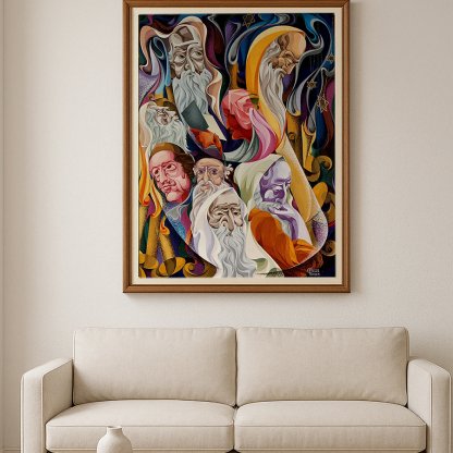 "Caddish" – Genrikh Frid (1993) | Original Acrylic on Canvas | 36" × 48"