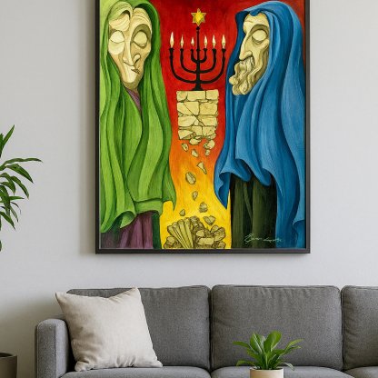 "Post 17 Tamuz" – Genrikh Frid (1994) | Original Oil on Canvas | 30" × 40"