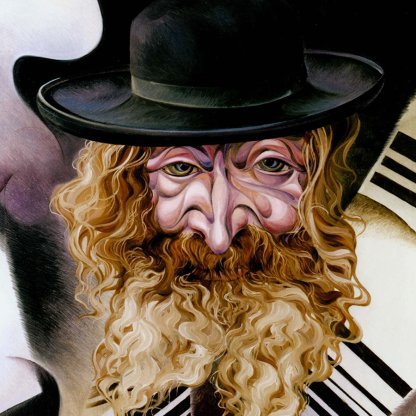 "Prying Hebrew" – Genrikh Frid (1995) | Original Oil on Canvas | 30" × 40"